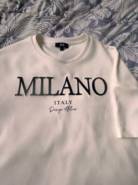MILANO Italy White Graphic Tee